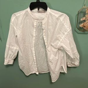 Women’s Everlane oversized collarless button up shirt, 6